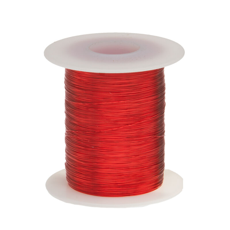 30 Awg Gauge Enameled Copper Magnet Wire 2 Oz 402' Length 0.0108" 155c Red