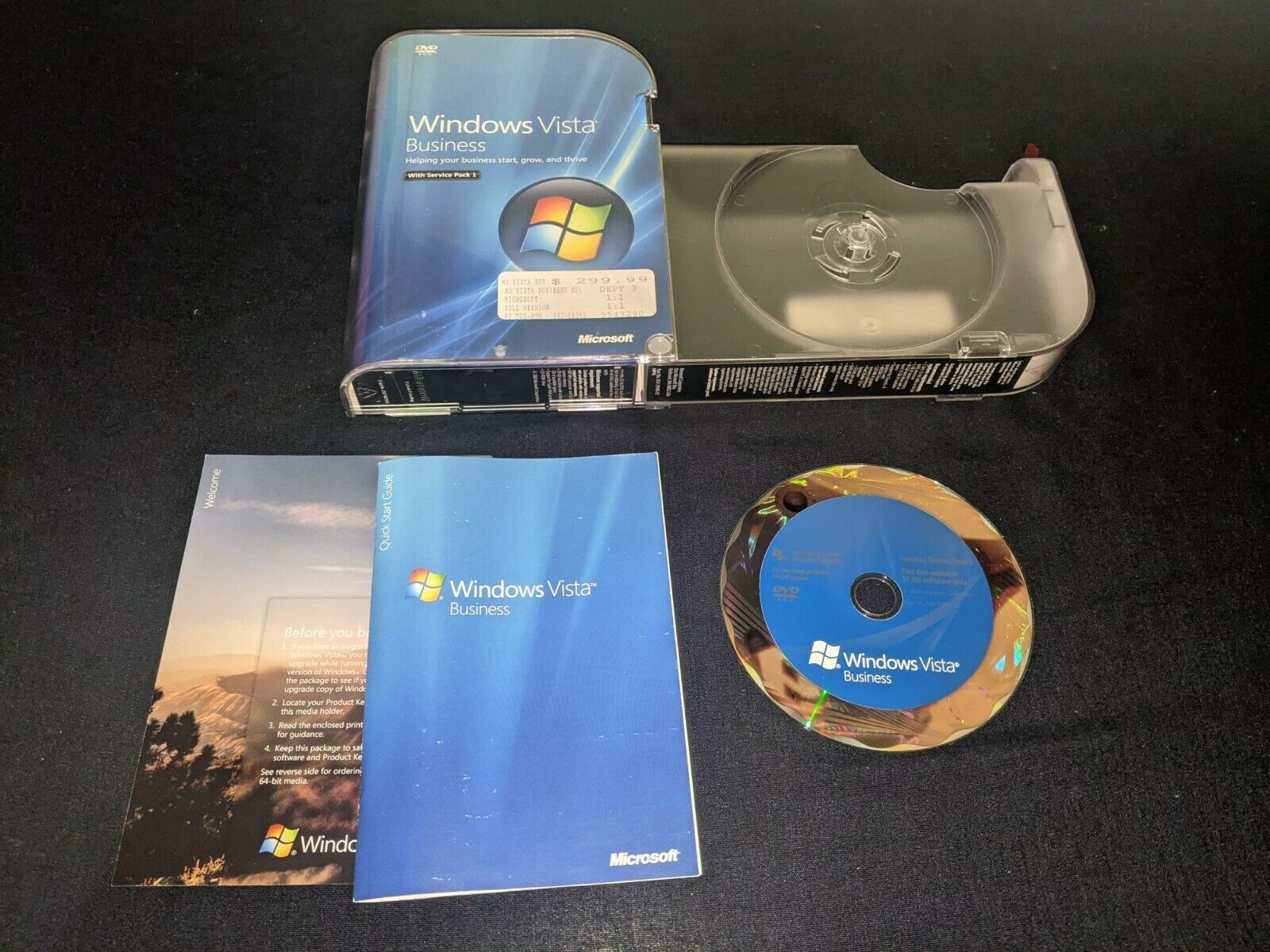 Microsoft Windows Vista Business with SP1 32 Bit Product Key Included