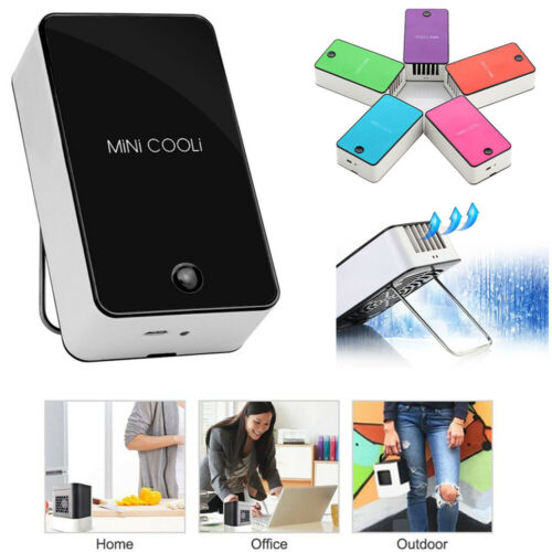 Small Usb Rechargeable Mini Desktop Air Conditioner Fan Cooling Portable Cooler