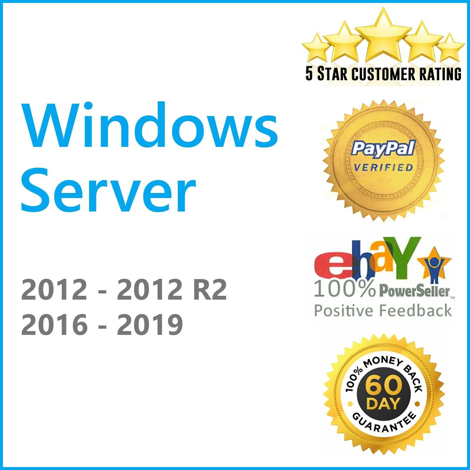 {CODE} 1 PC WIN SERVER 2019 2016 2012 R2, OS SYSTEMS, STANDARD AND DATACENTER