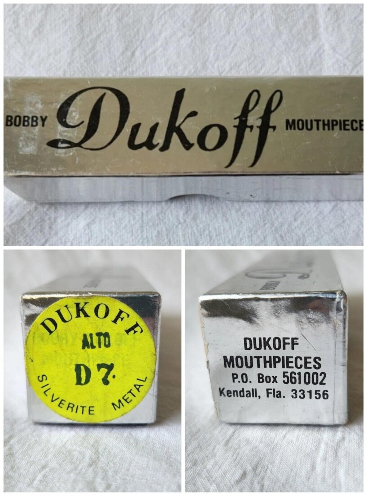 Original Vintage Box for Miami  Dukoff D7 Alto Sax Mouthpiece - Box Only