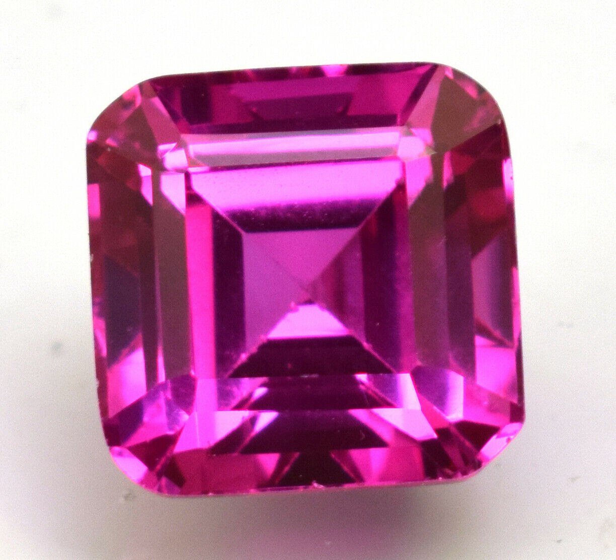 Natural Pink Sapphire Faceted Asscher Cut 6.75 Ct Loose Gemstone For Ring Use