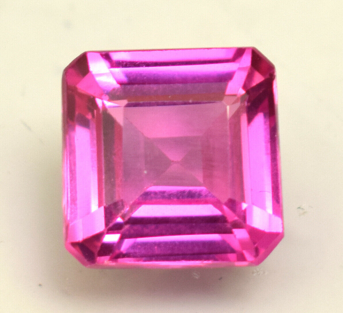 Natural Pink Sapphire Faceted Square Shape 3.35 Ct Loose Gemstone For Ring Use