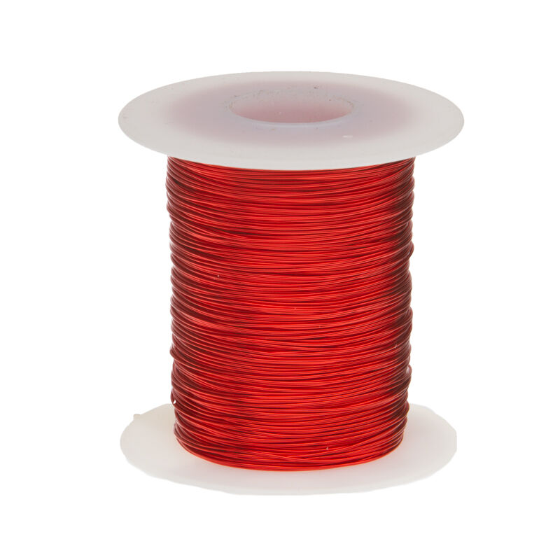 24 Awg Gauge Enameled Copper Magnet Wire 2 Oz 100' Length 0.0211" 155c Red