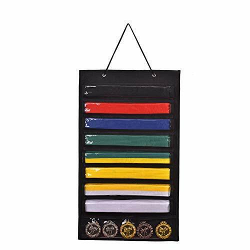 XQBAG Martial Arts Belts Organizer Storage - Hanging Medal Display Rack Holde...