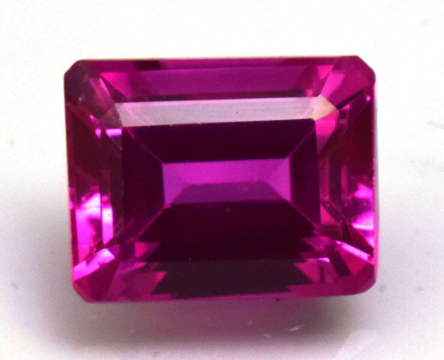 Natural Pink Sapphire Faceted Emerald Shape 6.40 Ct Loose Gemstone For Ring Use