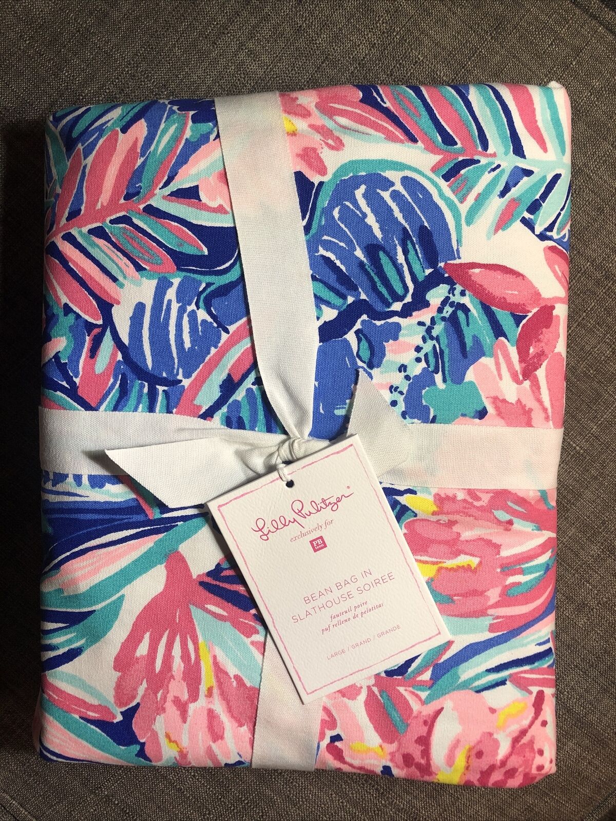 Pottery Barn Teen Lilly Pulitzer In Slathouse Soiree Bean Bag Slipcover Large