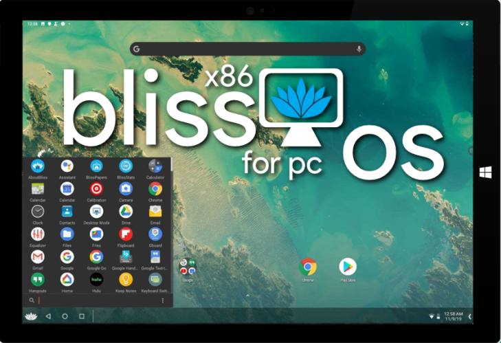 ANDROID 10 for PC (Bliss OS 11.12) USB Bootable Operating System
