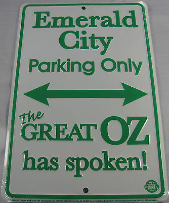 Emerald City Parking Only Sign Wizard Of Oz Metal Plaque 8x12 Inches L679