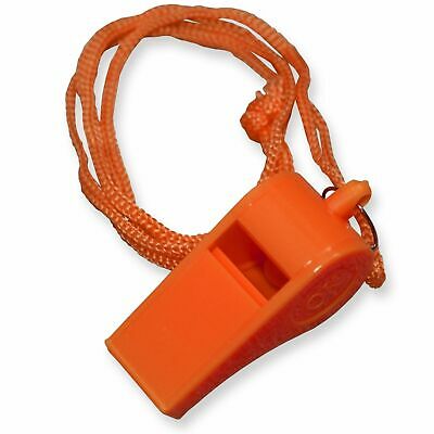 New Orange Plastic Safety Whistle With Lanyard for Boats  Raft  Marine Emergency